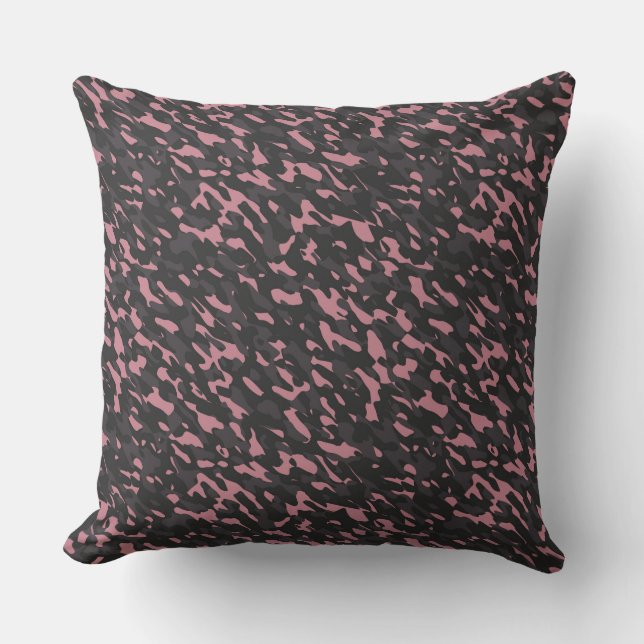 Cojín Decorativo pink and gray camo abstract (Anverso)