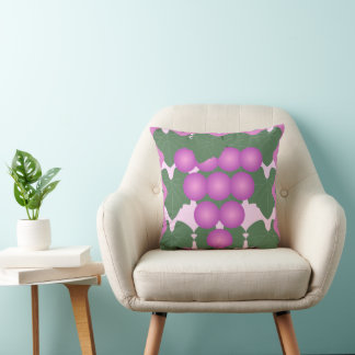 Cojín Decorativo Pink and Green Grape Pattern Christian Home Decor