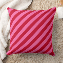 Cojín Decorativo Pink and Red Christmas Peppermint Stripes 