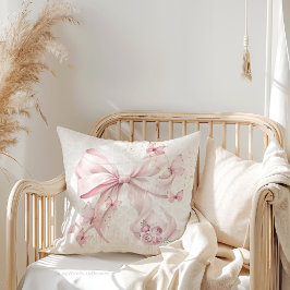 Cojín Decorativo Pink Bow Butterflies Photo