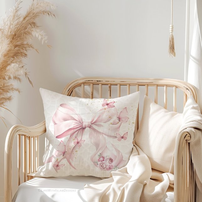 Cojín Decorativo Pink Bow Butterflies Photo (Subido por el creador)