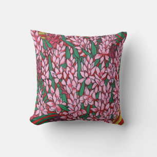 Cojín Decorativo Pink Cone Ginger Alpinia Flores tropicales Floral