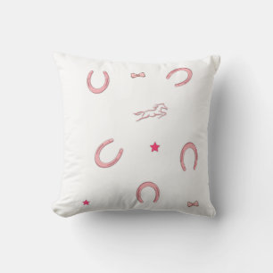 Cojín Decorativo Pink Equestrian Horseshoe Pattern Pillow