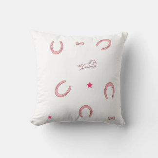 Cojín Decorativo Pink Equestrian Horseshoe Pattern Pillow