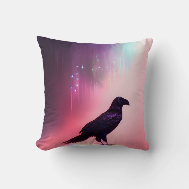 Cojín Decorativo Pink Falls Raven (Anverso)