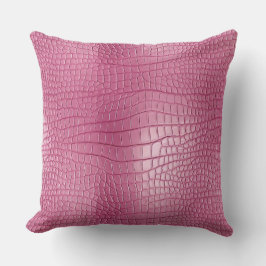 Cojín Decorativo Pink Faux Alligator Animal Print