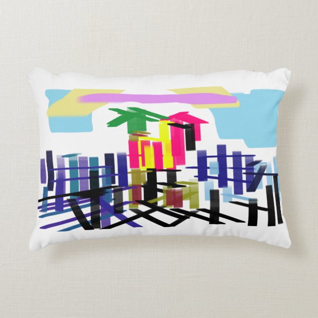 Cojín Decorativo Pink flamingo beach (Anverso)