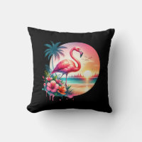 Pink Flamingo Sunset Clipart
