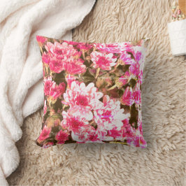 Cojín Decorativo Pink Floral Bloom Pattern – Soft Botanical Design