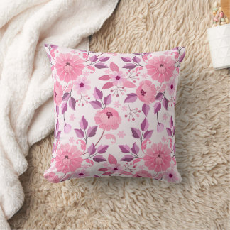 Cojín Decorativo Pink Floral Pattern  with Elegant Blossoms