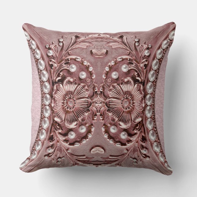 Cojín Decorativo Pink Flower Throw Pillow (Anverso)