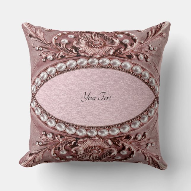 Cojín Decorativo Pink Flower Throw Pillow (Anverso)