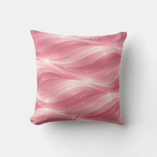 Cojín Decorativo Pink Fluid Wave Pattern Throw Pillow