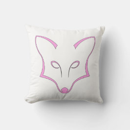 Cojín Decorativo Pink Fox Logo Throw Pillow