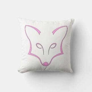 Cojín Decorativo Pink Fox Logo Throw Pillow