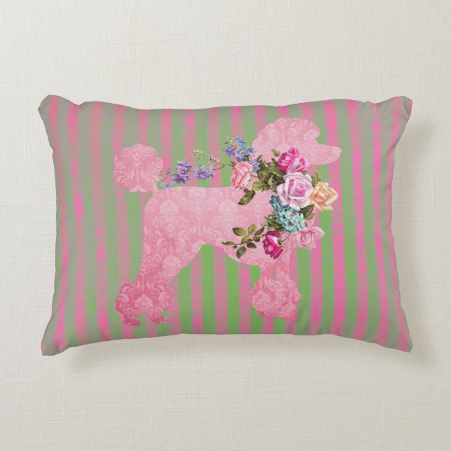 Cojín Decorativo Pink French Poodle (Anverso)