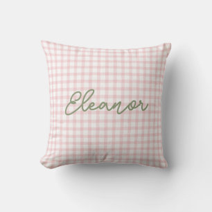 Cojín Decorativo Pink Gingham Pillow personalizado   Silly Goose