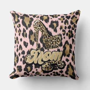 Cojín Decorativo Pink Gold Diva Mom Animal Print Reverlow Pillow