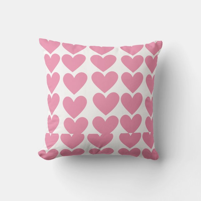 Cojín Decorativo Pink heart Throw Pillow (Anverso)