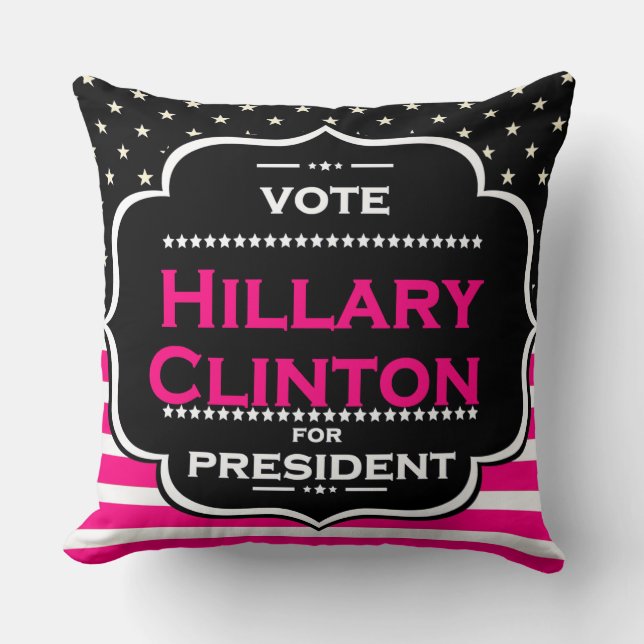 Cojín Decorativo pink hillary clinton (Anverso)