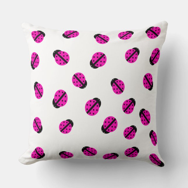 Cojín Decorativo Pink Lady Bug Pillow (Anverso)