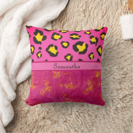 Cojín Decorativo Pink Leopard Animal Print Cheetah Trendy