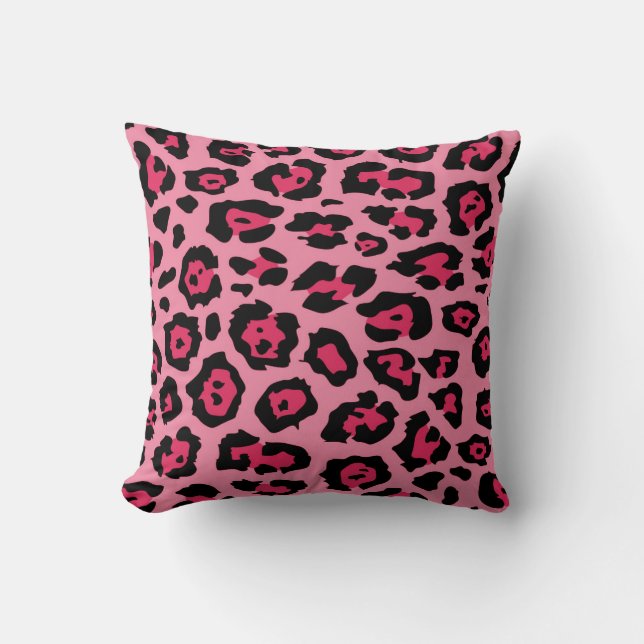 Cojín Decorativo Pink Leopard Print Trendy (Anverso)