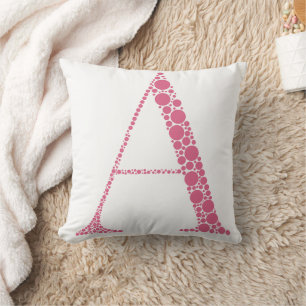 Cojín Decorativo Pink Letter A Pillow – Minimal Monogram Home
