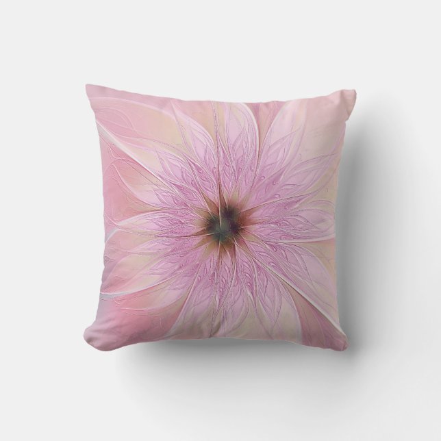 Cojín Decorativo Pink Modern Valentine Flower Pillow (Anverso)