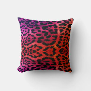 Cojín Decorativo pink orange hue leopard pattern design throw pillo