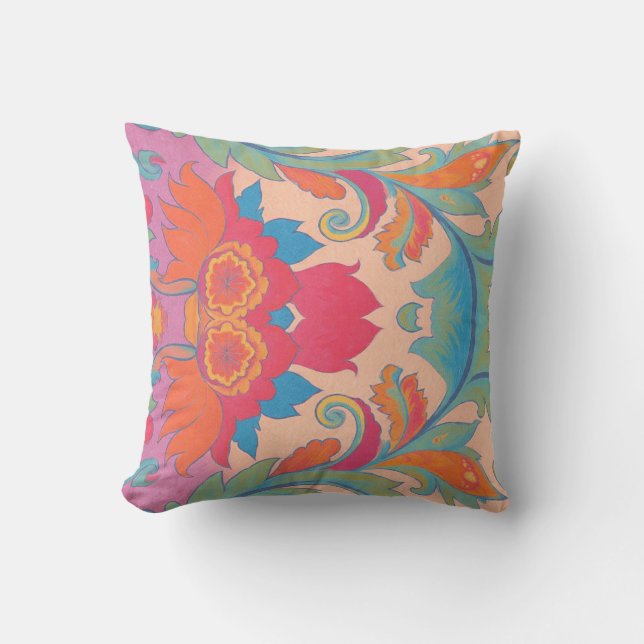Cojín Decorativo Pink & Orange Throw Pillow (Anverso)