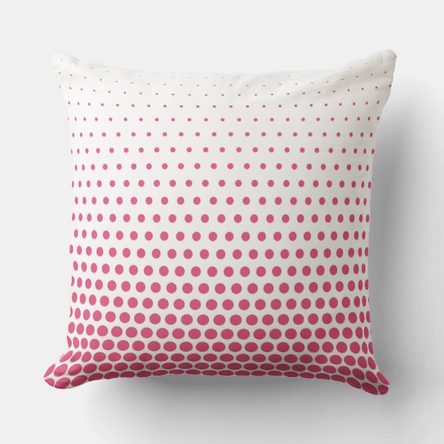Cojín Decorativo Pink Polka Dots Modern White (Anverso)