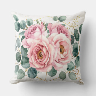 Cojín Decorativo Pink Rose & Eucalyptus Pillow