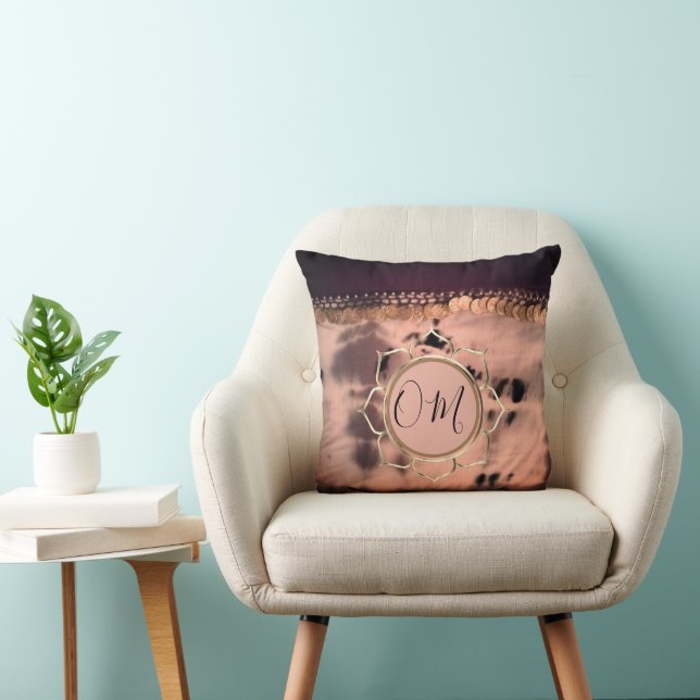 Cojín Decorativo Pink Rubor Tie Dye OM Lotus (Silla)