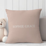Cojín Decorativo Pink Sandstone Typography Baby Shower<br><div class="desc">Pink Sandstone Typography Baby Shower suite.  Personalize with your details easily and quickly,  simply press the customize it button.  Matching items to complete your event collection are available in our Zazzle store!</div>