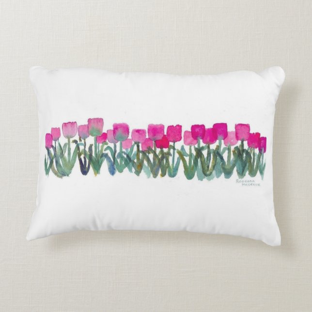 Cojín Decorativo Pink Tulip Grove (Reverso)