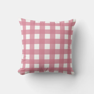 Cojín Decorativo Pink White Gingham Check Plaid