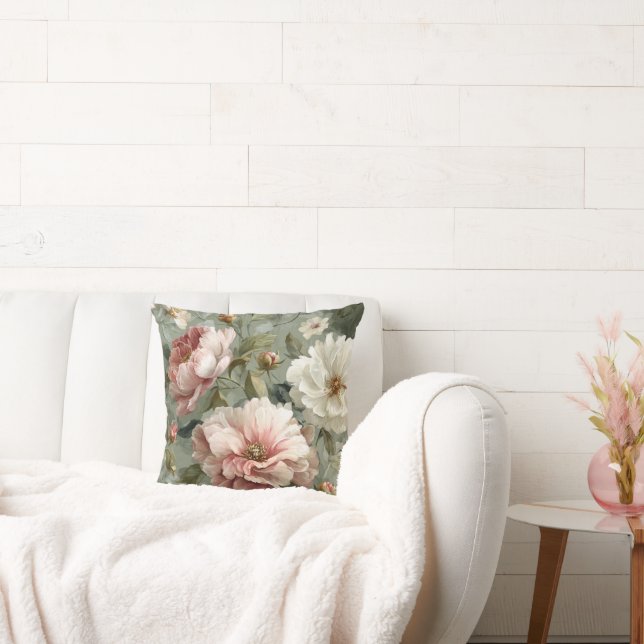 Cojín Decorativo Pink & White Peonies Elegant (Sofá)