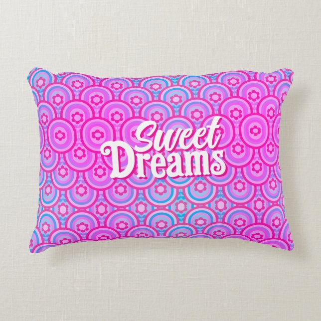 Cojín Decorativo Pink y Azul Ombre Dulces Sueños  (Anverso)