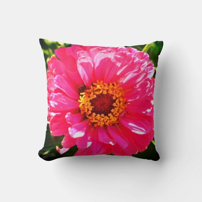 Cojín Decorativo Pink Zinnia (Anverso)