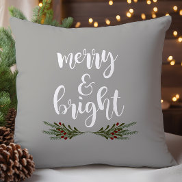 Cojín Decorativo Pino de Navidad Alegre y Brillante