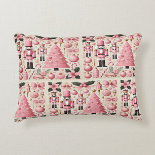 Cojín Decorativo Pino de Navidad Cascanueces Rosa