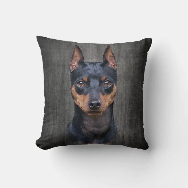Cojín Decorativo Pinscher miniatura (Anverso)