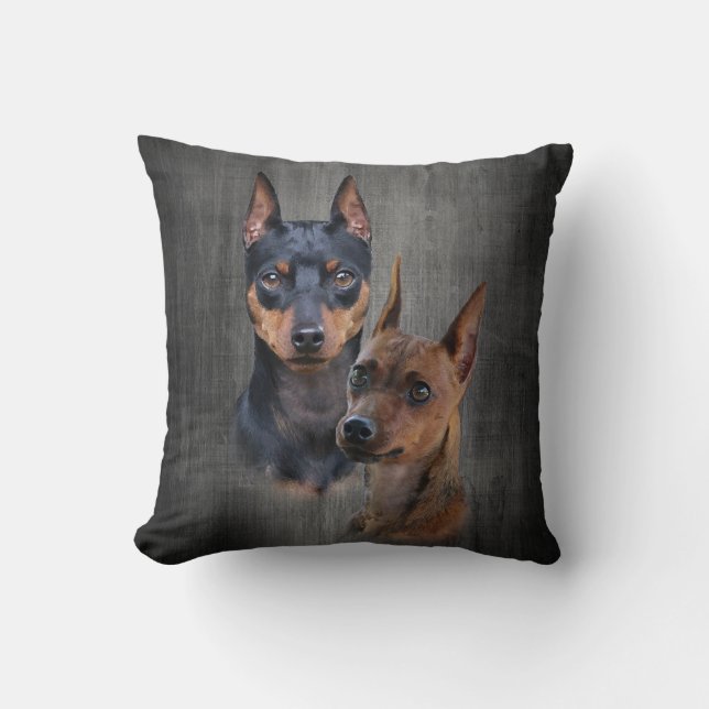 Cojín Decorativo Pinscher miniatura (Anverso)