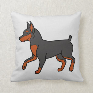 Cojín Decorativo Pinscher miniatura negro