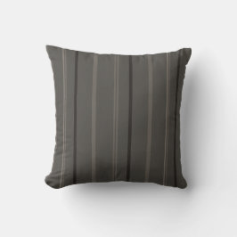 Cojín Decorativo Pinstripe de carbón cálido de lujo