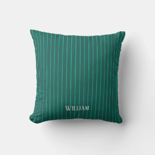 Cojín Decorativo Pinstripes verde azuladas