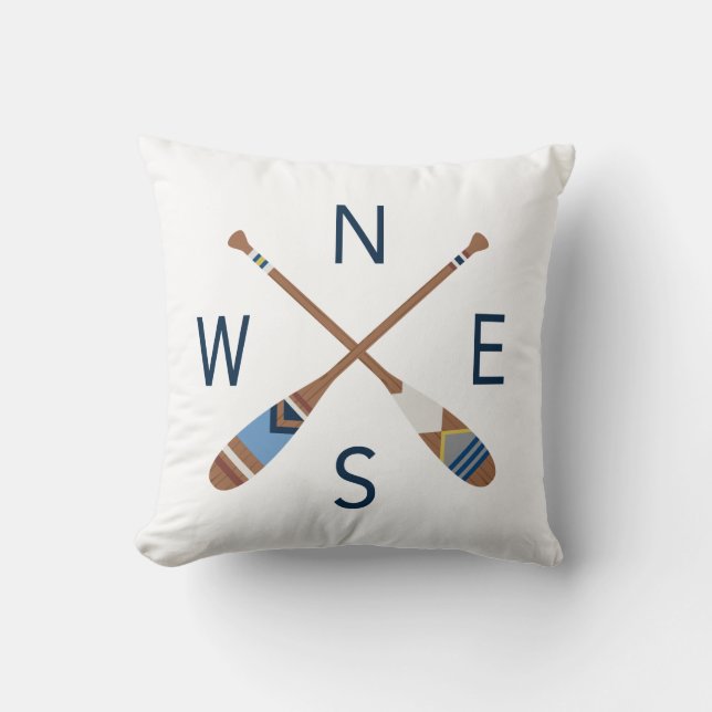 Cojín decorativo pintado del compás de la paleta (Anverso)