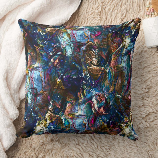 Cojín Decorativo 'Pintas pesadas' manchadas que se superponen en co (Manta)