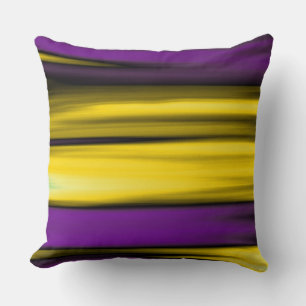 Cojín Decorativo Pintura abstracta amarilla púrpura